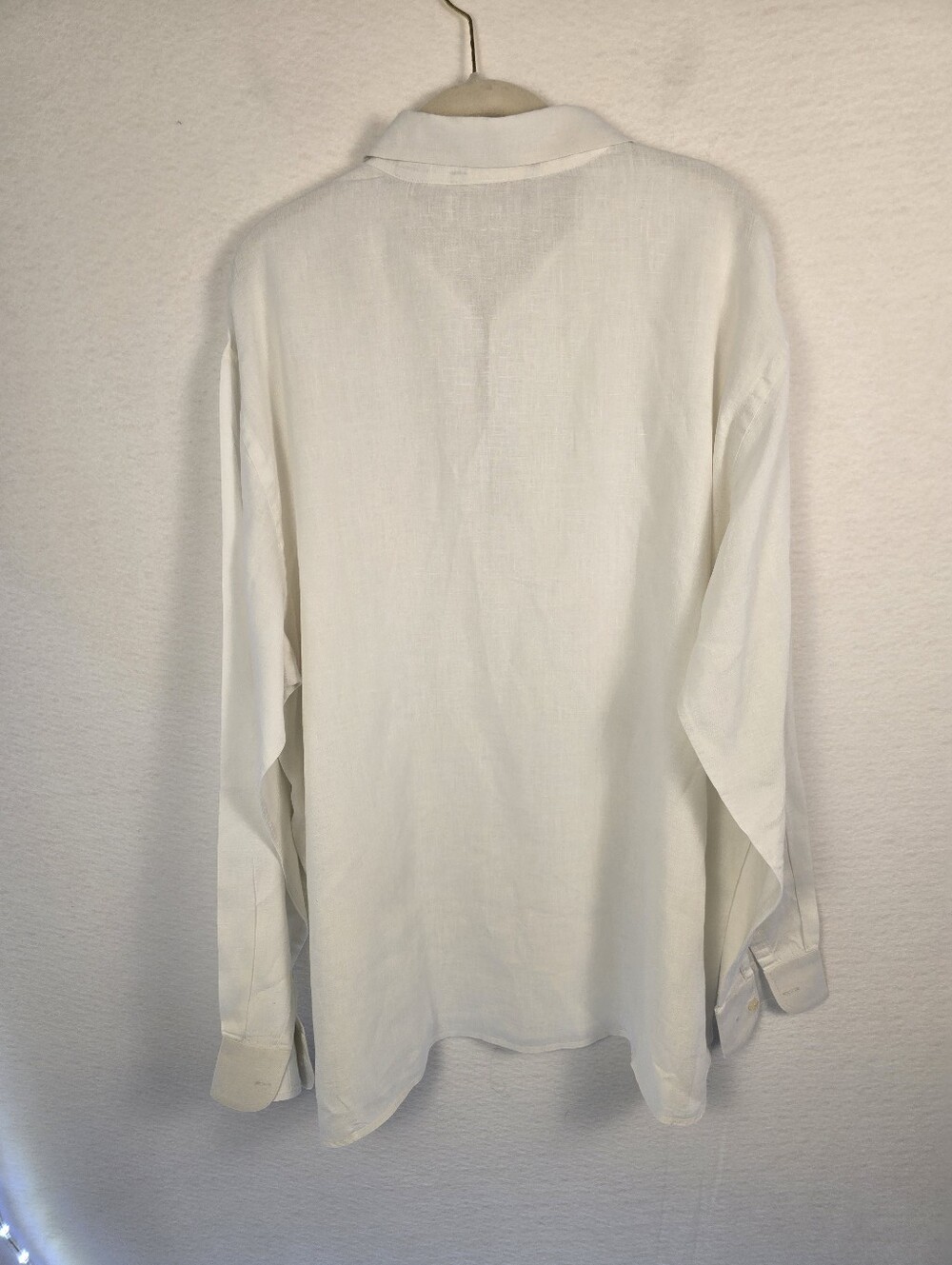 Perry Ellis White L Sleeve Linen 3 Button Resortwear Shirt. Mens Sz XL - Picture 10 of 10